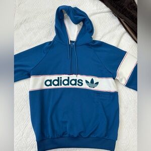 Unisex adidas half zip jacket with hoodie